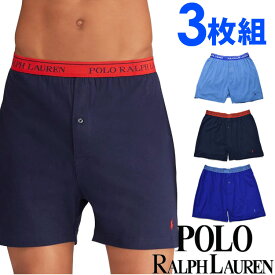 【閉店セール40%OFF】【6/11(火)まで】POLO RALPH LAUREN ポロ ラルフローレン メンズ クラシックフィット ニット ボクサーパンツ 3枚セット ネイビー ブルー polo ロゴ トランクス おしゃれ ブランド 大きいサイズ[RCK2P3/LCKB/ry73a2d]