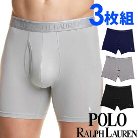 【閉店セール40%OFF】【6/11(火)まで】POLO RALPH LAUREN ポロ ラルフローレン メンズ マイクロファイバー ウルトラソフト ボクサーパンツ 3枚セット ブラック ネイビー グレー polo ロゴ トランクス おしゃれ ブランド 大きいサイズ [送料無料] [nvbbp3aw7g]