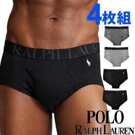 【閉店セール40%OFF】【6/11(火)まで】POLO RALPH LAUREN ポロ ラルフローレン メンズ クラシックフィット ブリーフ 4枚セット ブラック ライトグレー グレー polo ロゴ ボクサーパンツ おしゃれ ブランド 大きいサイズ [送料無料] [nwbfp4q7m]