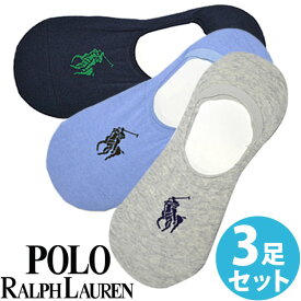 【SALE 10%OFF】【送料無料】POLO RALPH LAUREN ポロ ラルフローレン メンズ ビッグポニー ポロプレイヤー インナーソックス 紺アソート3足セット 靴下 [8273pkas1]【楽ギフ_包装】