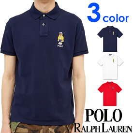 【閉店セール40%OFF】【6/11(火)まで】POLO RALPH LAUREN ポロ ラルフローレン メンズ ポロベアー 刺繍 ポロシャツ ホワイト レッド ネイビー おしゃれ ブランド 大きいサイズ [710792901]