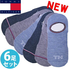 【SALE 20%OFF】TOMMY HILFIGER トミーヒルフィガー メンズ 靴下 アンクルソックス 6足セット ネイビー グレー ブルー トミーフラッグ [25cm-30cm] おしゃれ ブランド 大きいサイズ [送料無料] 【あす楽】 [tvm213ln01005]