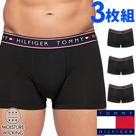 【SALE 20%OFF】TOMMY HILFIGER トミーヒルフィガー メンズ 吸湿発散性 コットン ストレッチ ボクサーパンツ 3枚セット ブラック トミーフラッグ S M L XL XXL おしゃれ ブランド 大きいサイズ [送料無料] 【あす楽】 [09t4159001]