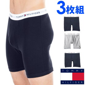 【閉店セール40%OFF】【6/11(火)まで】TOMMY HILFIGER トミーヒルフィガー メンズ コットン クラシック ボクサーパンツ 3枚セット ネイビー グレー トミーフラッグ S M L XL XXL おしゃれ ブランド 大きいサイズ [送料無料] [09te001410]