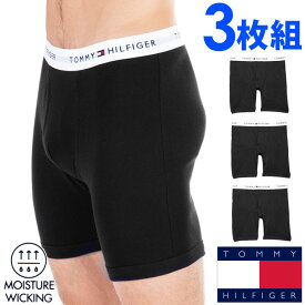 【閉店セール40%OFF】【6/11(火)まで】TOMMY HILFIGER トミーヒルフィガー メンズ 吸湿発散性 コットン クラシック ボクサーパンツ 3枚セット ブラック トミーフラッグ S M L XL XXL おしゃれ ブランド 大きいサイズ [送料無料] [09te037001]