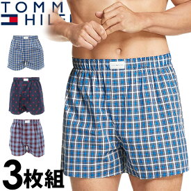 【SALE 20%OFF】TOMMY HILFIGER トミーヒルフィガー メンズ コットン クラシック トランクス ボクサーパンツ 3枚セット Cotton Classic ブルー ネイビー トミーフラッグ S M L XL XXL おしゃれ ブランド 大きいサイズ [送料無料] 【あす楽】[09tv108977]