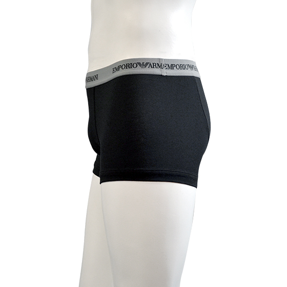 EMPORIO ARMANI エンポリオアルマーニ メンズ 2パック ストレッチ ボクサーパンツ ブランドロゴ 2色2枚セット[黒 グレー  灰色][トランクス 下着 肌着 アルマーニ アンダーウエア ボクサーパンツ 