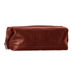 【SALE 20%FF】IL BISONTE イルビゾンテ ワイヤー金口 ポーチ 本革 トラベルポーチ Travel Toiletry Bag 大きい開け口 レディース メンズ 3色展開 イタリア フィレンツェ ブランド [5,500円以上で送料無料][あす楽][sca024po]