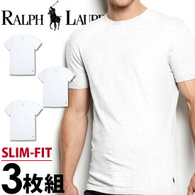 【SALE 20%OFF】POLO RALPH LAUREN ポロ ラルフローレン tシャツ メンズ クルーネック 3枚セット スリムフィット ラルフローレンTシャツ[LSCN/RSCNP3]