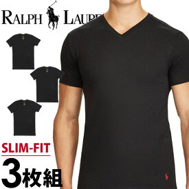 【SALE 30%OFF】POLO RALPH LAUREN ポロ ラルフローレン tシャツ メンズ Vネック 3枚セット スリムフィット ラルフローレンTシャツ[LSVN][RSVNP3]