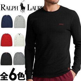 【SALE 20%OFF】POLO RALPH LAUREN ポロ ラルフローレン メンズ サーマル クルーネック 長袖 Tシャツ 6色展開 ブラック レッド グレー ダークグレー ライトグレー tシャツ 下着 インナー シャツ ロンt ワッフル 大きいサイズ ［あす楽］[5,500円以上で送料無料][pwlc2]