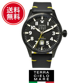 【新品】TCM テッラ チエロ マーレ メンズ 腕時計 アヴィアトーレ マーク2(AVIATORE MarkII) 黒/黒 メンズ 腕時計 [TC7103TRO3PA] レザー腕時計[うでどけい ウォッチ 時計 アナログ]ブランド