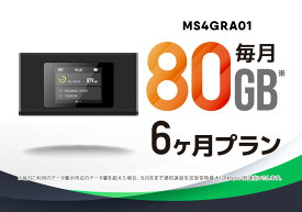 CALENDAR WIFI MS4GRA01 クラウドWIFIルーター 月/80GB 6ヶ月プリペイド通信サービスセット【ポケットwifi】