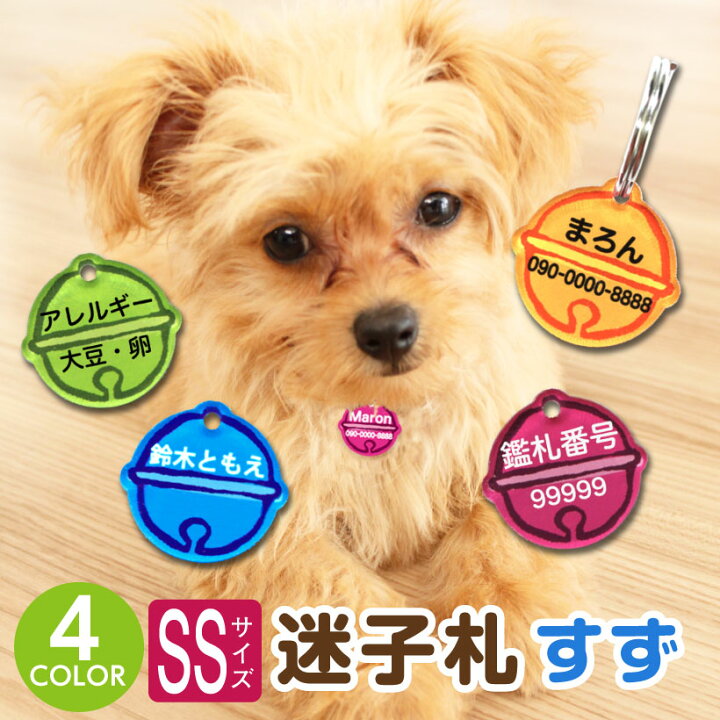 楽天市場 迷子札 Ss 小 すず 名前が削れない 消えない 表裏名入れ可 犬 猫 オシャレ かわいい アクリル ネームプレート ネームタグ 名札 迷子札 迷子 名前 電話番号 鑑札番号 送料無料 楽ギフ 名入れ Calib