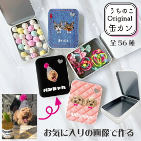 うちのこ オリジナル 【缶カン】 缶 愛犬 愛猫 愛鳥 ペット 犬 猫 うさぎ 鳥 亀 オーダー うちの子 写真 グッズ おしゃれ かわいい キラキラ 誕生日 誕生日プレゼント クリスマス トリーツ缶 名入れ アクリル うちの子グッズ オリジナルグッズ プレゼント メモリアル