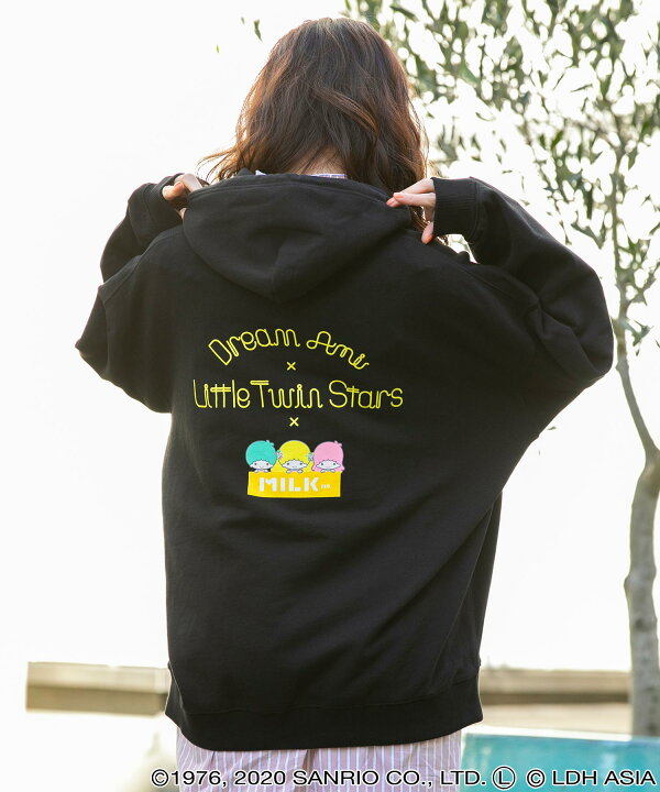 楽天市場 公式 Milkfed ミルクフェド Dream Ami X Little Twin Stars X Milkfed Sweat Hoodie パーカー フーディ レディース トップス コラボ Xlarge X Girl公式calif楽天市場店