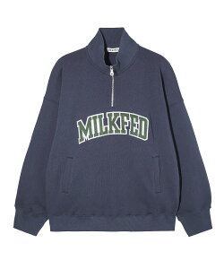 �����y50��OFF�z�y�����zMILKFED. �~���N�t�F�h COLLEGE LOGO HALF ZIP TOP �X�E�F�b�g �n�[�t�W�b�v 241004mf_graphic SALE �Z�[��