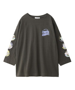 �����y40��OFF�z�y�����zMILKFED. �~���N�t�F�h 70S LOGO THREE QUARTER SLEEVE TOP ���[���g�b�v�X ���f�B�[�X �t���[�T�C�Y