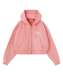 �y�����zMILKFED. �~���N�t�F�h RHINESTONE LOGO SHORT ZIP UP HOODIE �X�E�F�b�g�W�b�v�p�[�J�[ �g�b�v�X
