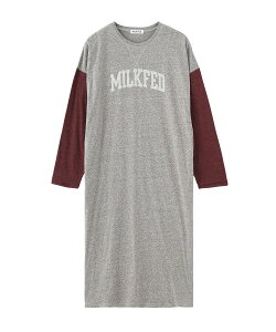 �����y30%OFF�z�y�����zMILKFED. �~���N�t�F�h COLLEGE LOGO LONG DRESS �J�b�g�\�[�����s�[�X �J���b�W���S �����O�h���X T�V���c�����s