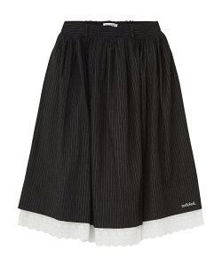 �y�����zMILKFED. �~���N�t�F�h LACE HEM STRIPED SKIRT �X�g���C�v�X�J�[�g �s���X�g���C�v �����[�X ���C���[�h���f�U�C���X�J�[�g �s���X�g���C�v��