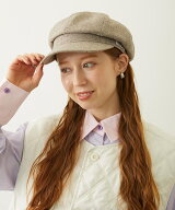 【公式】MILKFED. ミルクフェド LOGO LABLE CASQUETTE キャスケット 帽子 ヘリンボーン柄