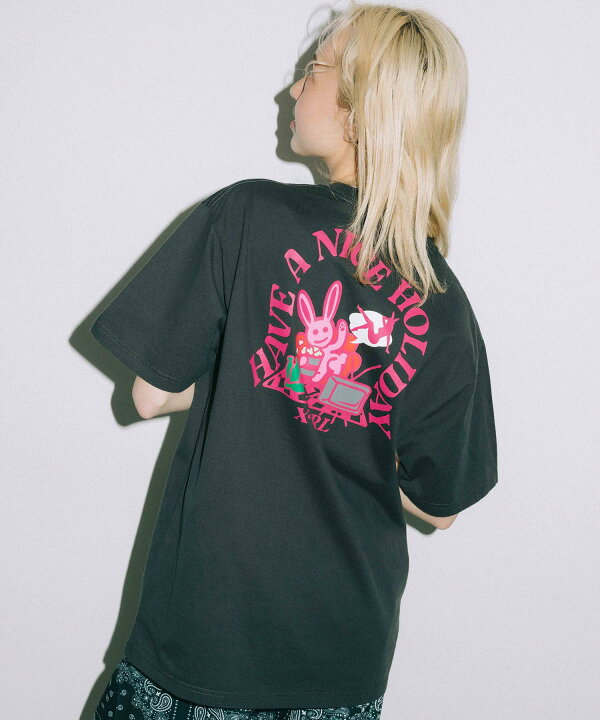 楽天市場 公式 X Girl エックスガール Holiday Bunny S S Tee Tシャツ 半袖 レディース Ss トップス ロゴ 人気 Tops Xlarge X Girl公式calif楽天市場店