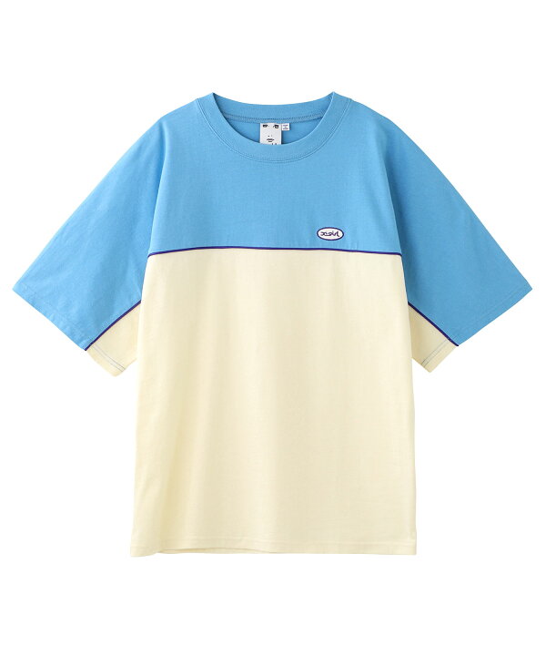 楽天市場 公式 X Girl エックスガール Bi Color H S Tee Tシャツ 半袖 レディース トップス ロゴ オーバーサイズ バイカラー Tops Xlarge X Girl公式calif楽天市場店