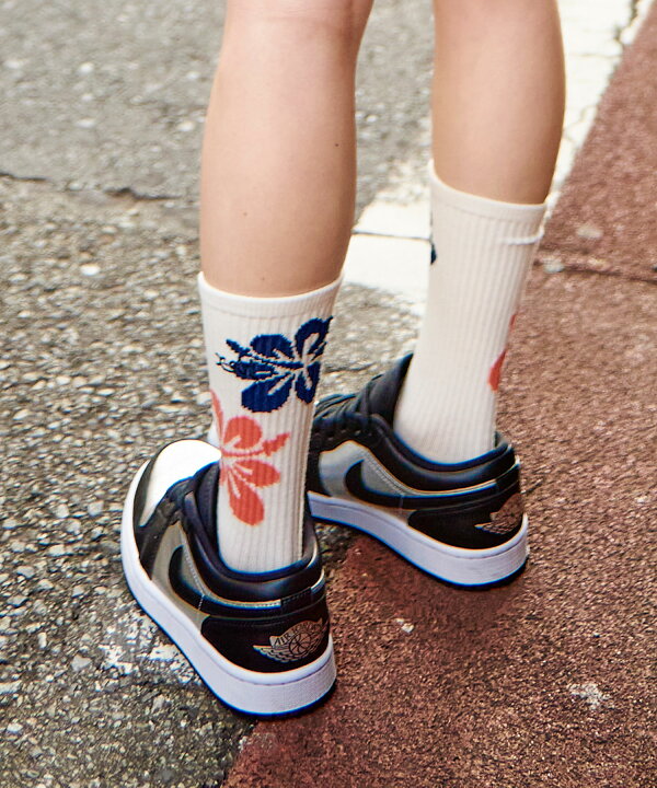 楽天市場 公式 X Girl エックスガール Hibiscus Rib Socks ソックス 靴下 レディース 小物 ロゴ プレゼント ギフトレッグウェア Xlarge X Girl公式calif楽天市場店