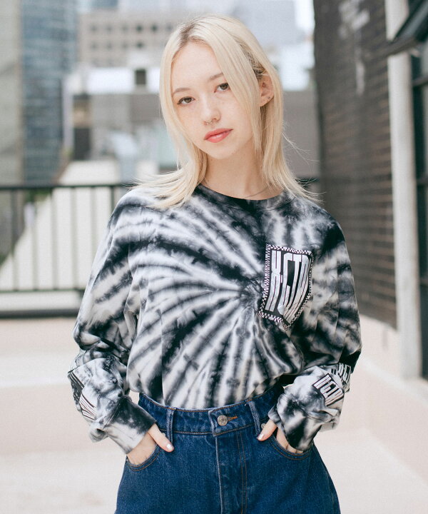 楽天市場 公式 X Girl エックスガール Box Logo Sleeve Print L S Tee Tシャツ トップス ロングスリーブ レディース Tops Xlarge X Girl公式calif楽天市場店