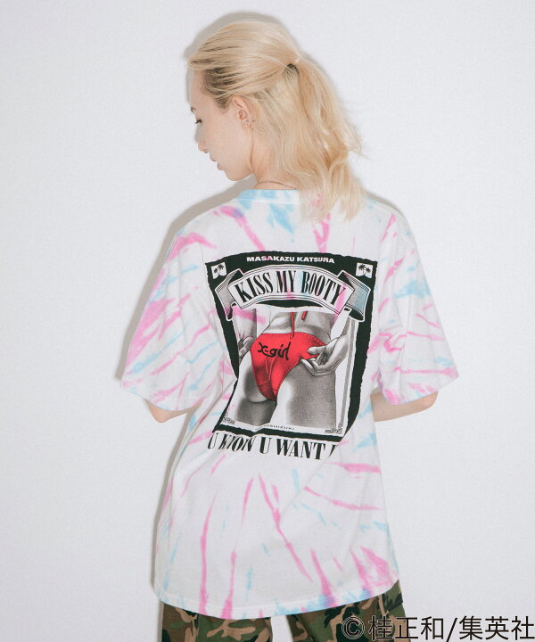 楽天市場 公式 X Girl エックスガール X Girl Katsura Masakazu I S Booty S S Tee Tシャツ トップス プリント ロゴ ショートスリーブ コラボ Tops Xlarge X Girl公式calif楽天市場店