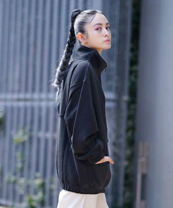 X Girl Sweat Anorak Dress グレー サイズ2 パーカー レディース 新品同様 Anorak