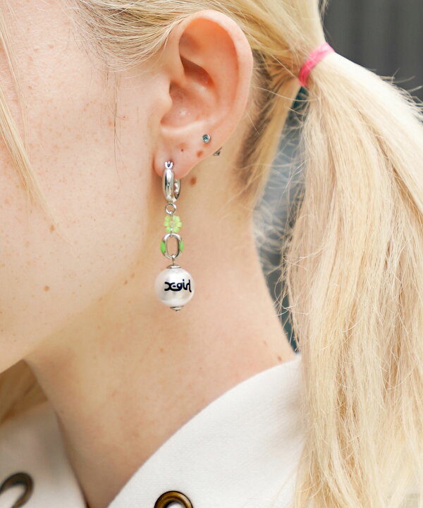 楽天市場 公式 X Girl エックスガール Logo Pearl Earrings イヤリング ピアス ロゴ パール ビーズ プレゼント ギフト Acc Xlarge X Girl公式calif楽天市場店