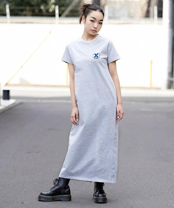 楽天市場 公式 X Girl エックスガール College Logo S S Maxi Dress マキシワンピース 半袖 ワンピース カットソー トップス ドレス レディース 人気 贈り物 ギフト プレゼント Xlarge X Girl公式calif楽天市場店