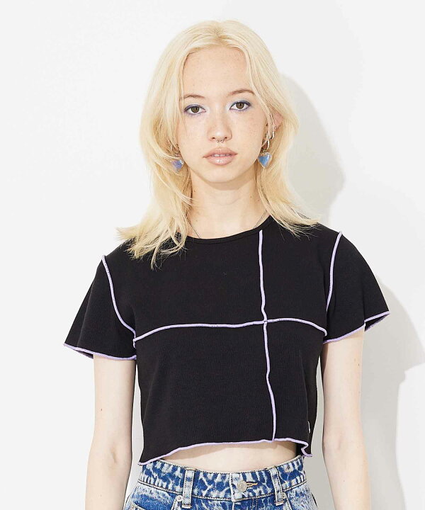 【公式】X-girl エックスガール STITCH WORK S/S TOP カットソー ステッチデザイン ブランドロゴ 半袖 レディース トップス ショートスリーブ 人気 定番 贈り物 プレゼント XLARGE X-girl公式calif X-girl DONNA スウェードワークブーツ 3618T