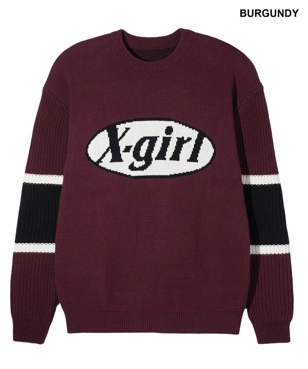 楽天市場】【公式】X-girl エックスガール OVAL LOGO JACQUARD KNIT 
