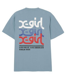【公式】X-girl エックスガール TRIPLE MILLS LOGO S/S TEE Tシャツ 半袖