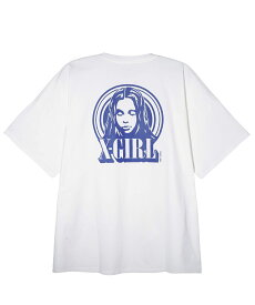 【公式】X-girl エックスガール CIRCLE BACKGROUND FACE LOGO S/S BIG TEE DRESS Tシャツワンピース オーバーサイズ ミニ丈