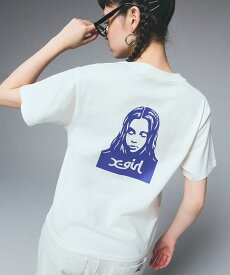 【公式】X-girl エックスガール FACE S/S TEE Tシャツ 半袖 フェイス ロゴ Tshirt t シャツ レディース バックプリント