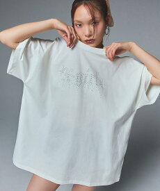 楽天スーパーSALE【公式】X-girl エックスガール RHINESTONE STARDUST LOGO S/S TEE DRESS Tシャツワンピース 半袖