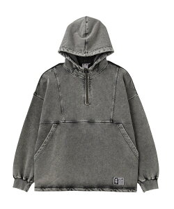 �y�����zX-girl �G�b�N�X�K�[�� FADED FACE LABEL ANORAK SWEAT HOODIE �X�E�F�b�g�p�[�J�[ �A�m���b�N �����g�b�v�X �I�[�o�[�T�C�Y