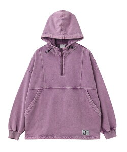 �y�����zX-girl �G�b�N�X�K�[�� FADED FACE LABEL ANORAK SWEAT HOODIE �X�E�F�b�g�p�[�J�[ �A�m���b�N �����g�b�v�X �I�[�o�[�T�C�Y