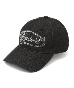 �y�����zX-girl �G�b�N�X�K�[�� RHINESTONE OVAL LOGO 6PANEL DENIM CAP �f�j���L���b�v 6�p�l�� �X�q �X�g���[�g