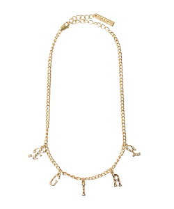 �y�����zX-girl �G�b�N�X�K�[�� LOGO AND RHINESTONE NECKLACE �l�b�N���X �A�N�Z�T���[ ���C���X�g�[��
