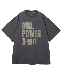 �����y30%OFF�z�y�����z X-girl �G�b�N�X�K�[�� DISTRESSED BIG TEE DRESS ���� T�V���c �����s�[�X �g�b�v�X �X�g���[�g