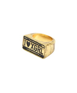 �y�����zX-girl �G�b�N�X�K�[�� PLATE LOGO RING �v���[�g���S �����O �w�� 12������ �X�g���[�g �i���o�[�v���[�g