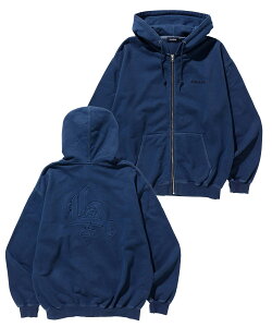 �y�����zXLARGE �G�N�X�g�����[�W PIGMENT DYED EMBOSS LOGO ZIP HOODED SWEAT XLARGE �p�[�J�[ �t�[�f�B �����Y�t�@�b�V���� �s�O�����g�_�C �G���{�X ���S �W�b�v�A�b�v �X�E�F�b�g