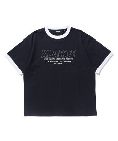 【公式】 XLARGE エクストララージ STORE ADDRESS RINGER S/S TEE 半袖 Tシャツ