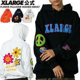 【公式】XLARGE エクストララージ FLOWER PULLOVER HOODED SWEAT フラワー プルオーバー フーディ スウェット パーカー ロゴパーカー