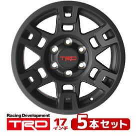 USトヨタ純正 TRD 17インチホイール マットブラック PTR20-35110-BK 5本セット TRDロゴ入 JWL刻印あり TOYOTA FJクルーザー GSJ150W | ランドクルーザー ランクル プラド 150系 | ハイラックスサーフ 215系 他